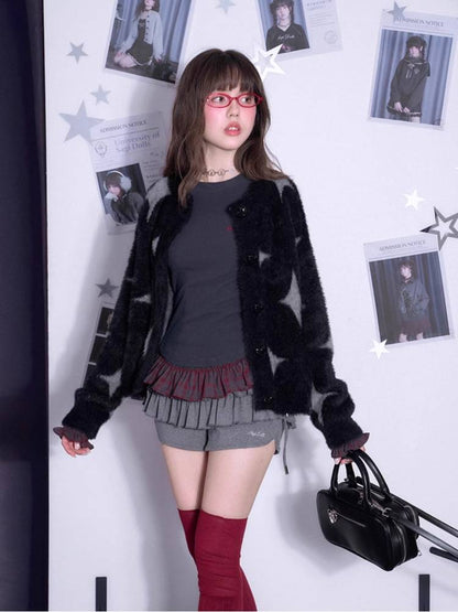 Plaid slim T-shirt【s0000011654】