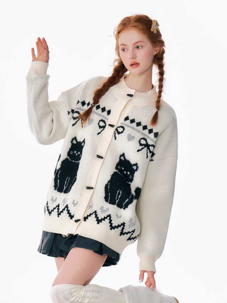 Cat sweater cardigan【s0000010162】