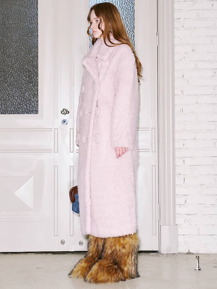 SAKURA PINK WOOL COAT [S0000010836]