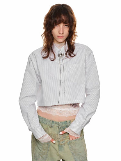 Lace slim fit long sleeve t-shirt【s0000011405】