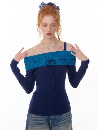 Off-Shoulder Straight-Neck Strapless Fitted Top【s0000014353】