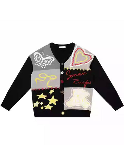 Retro V-neck cardigan jacket【s0000011039】