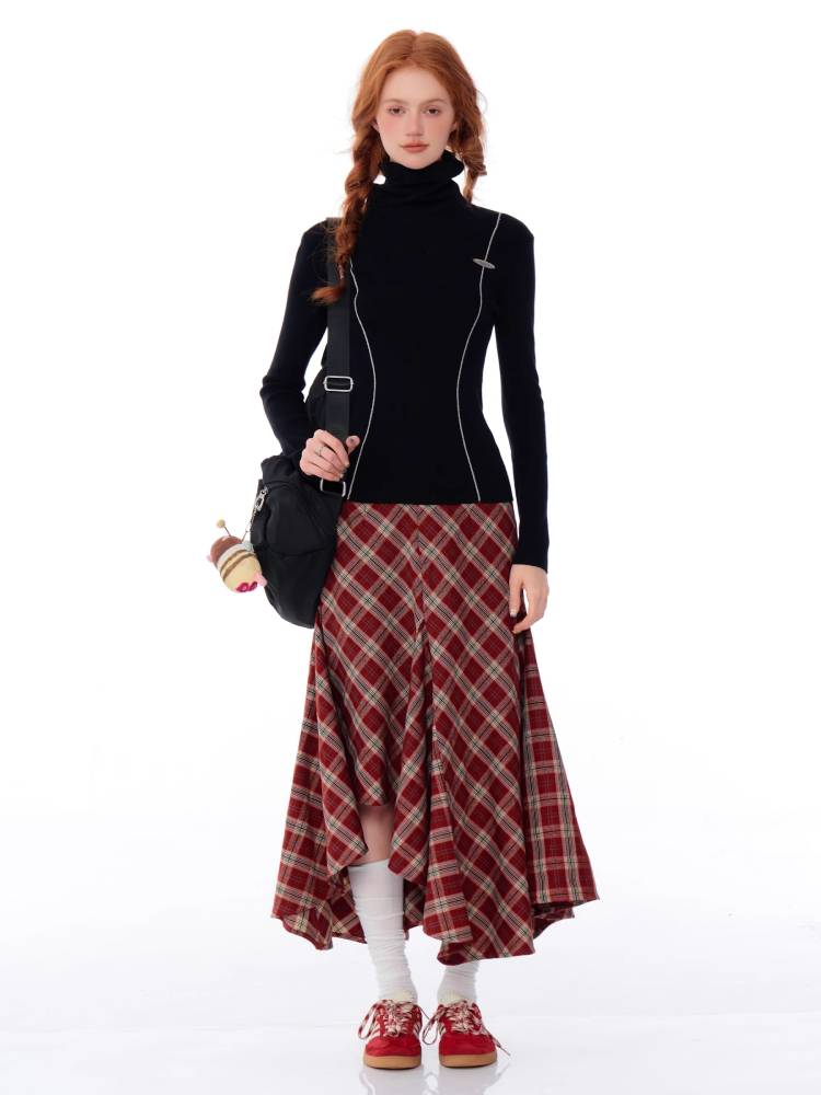 High neck slim fit shirt【s0000011029】