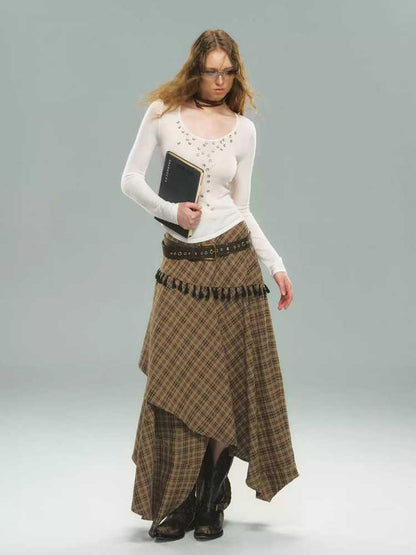 Retro Hot Girl Long Skirt [S0000010593]