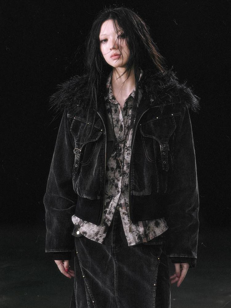 Fur cotton jacket【s0000011451】