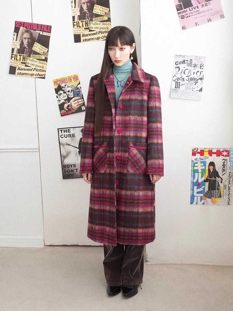 PLAID WOOL COAT [S0000010705]