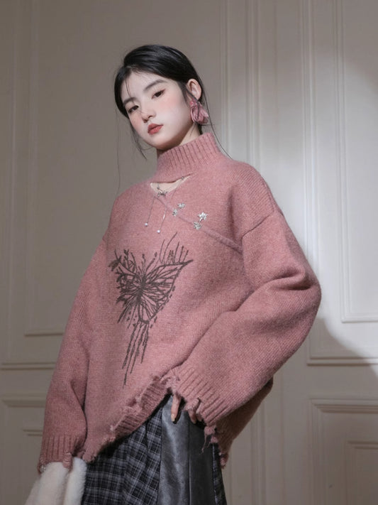 Chinese style wool sweater【s0000005833】