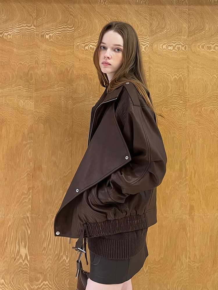 OVERSIZED LEATHER JACKET [S0000010816]