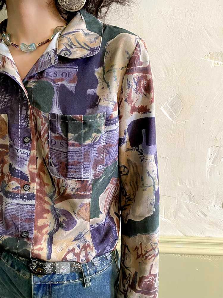 Printed casual loose shirt【s0000009624】