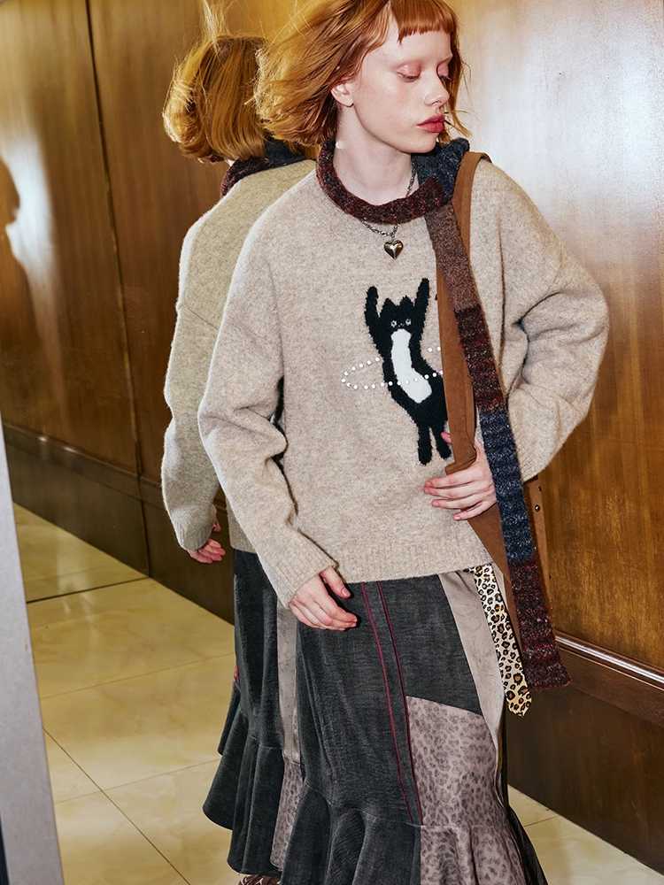 Cat knit sweater【s0000009844】