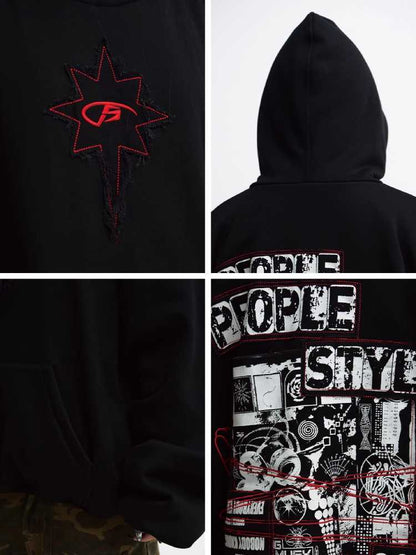 Embroidered hooded sweatshirt【s0000010002】