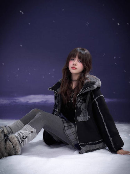 Warm bear hooded jacket【s0000011281】