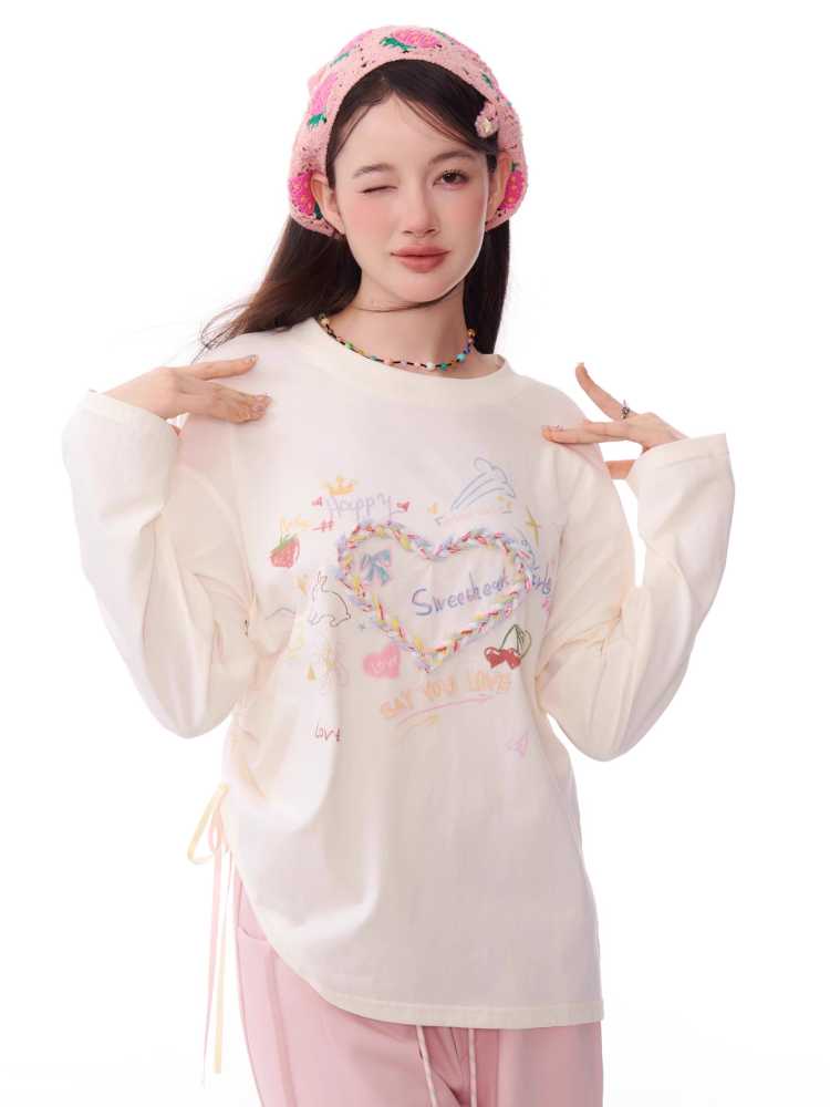 Printed long sleeve T-shirt【s0000010185】