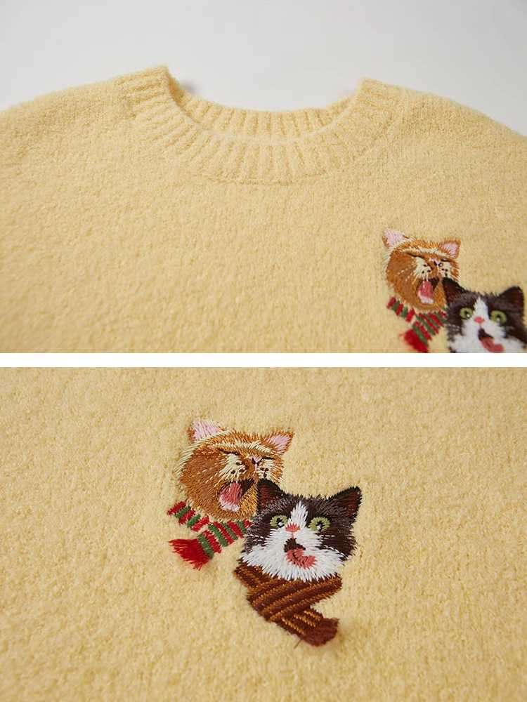 Kitten knitted sweater【s0000009842】