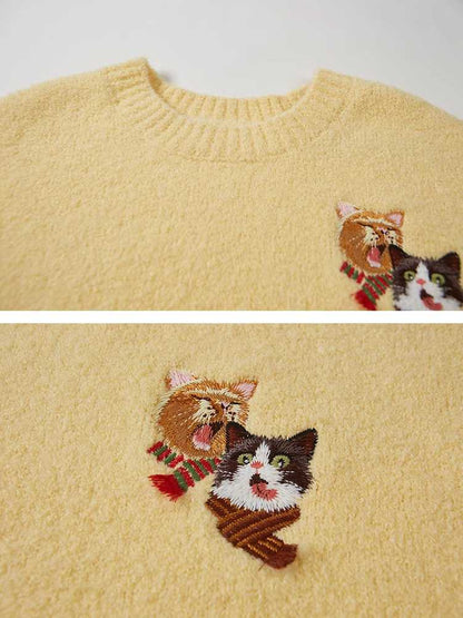 Kitten knitted sweater【s0000009842】