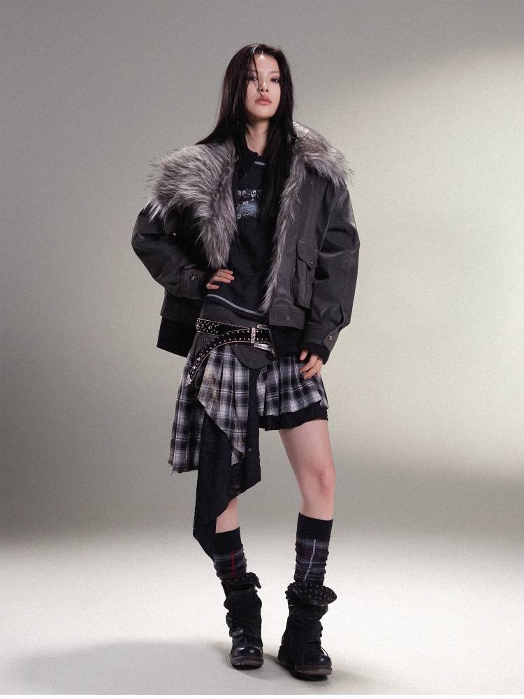 펑크 록 주름 스커트 [S0000011455]