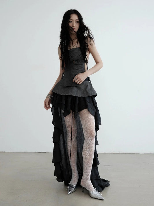 Elegant ruffle skirt【s0000008516】