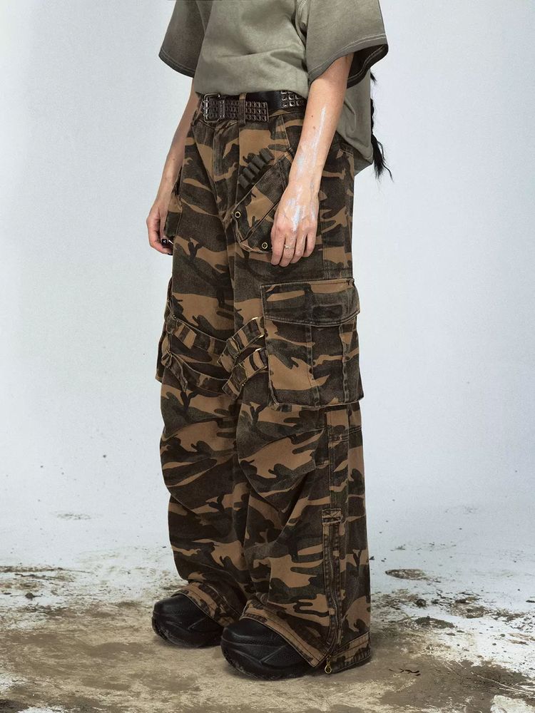 CAMOUFLAGE RETRO STYLE CASUAL PANTS [S0000009219]