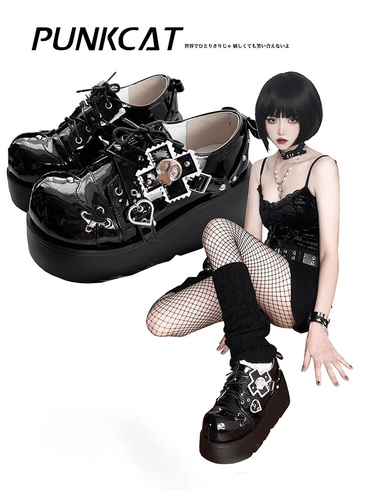 Hot girl original punk style platform shoes【s0000006208】