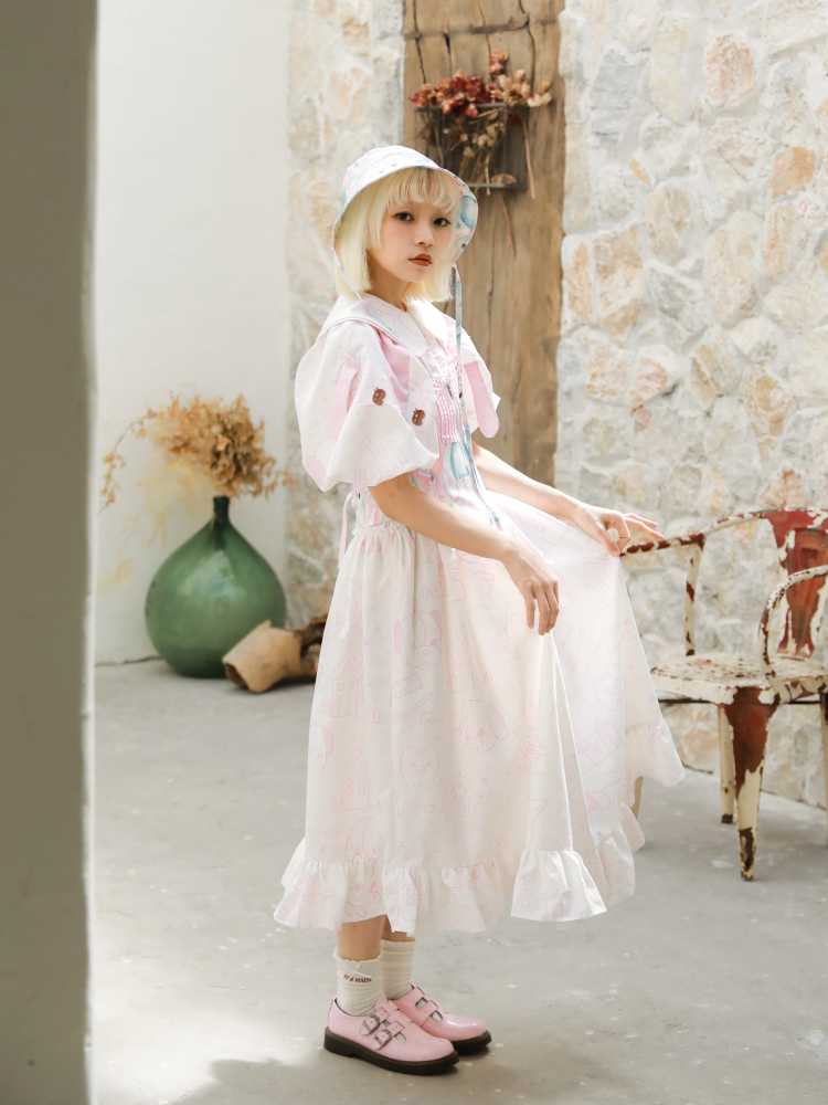 Puff Sleeve Princess Dress [S0000010072]