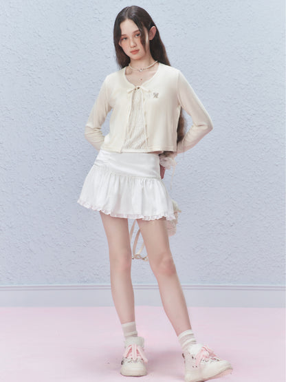 Sheer lace short cardigan【s0000007424】