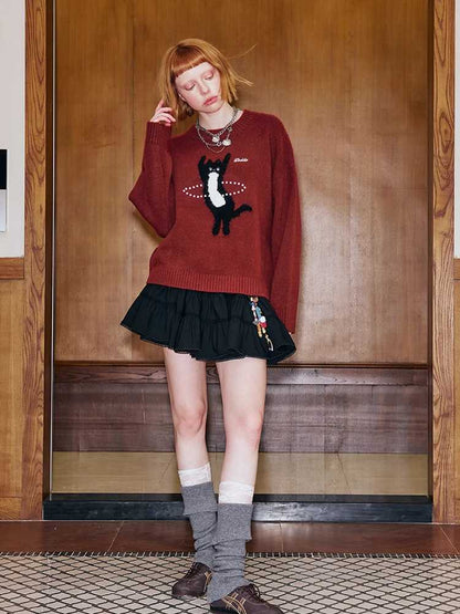 Cat knit sweater【s0000009844】