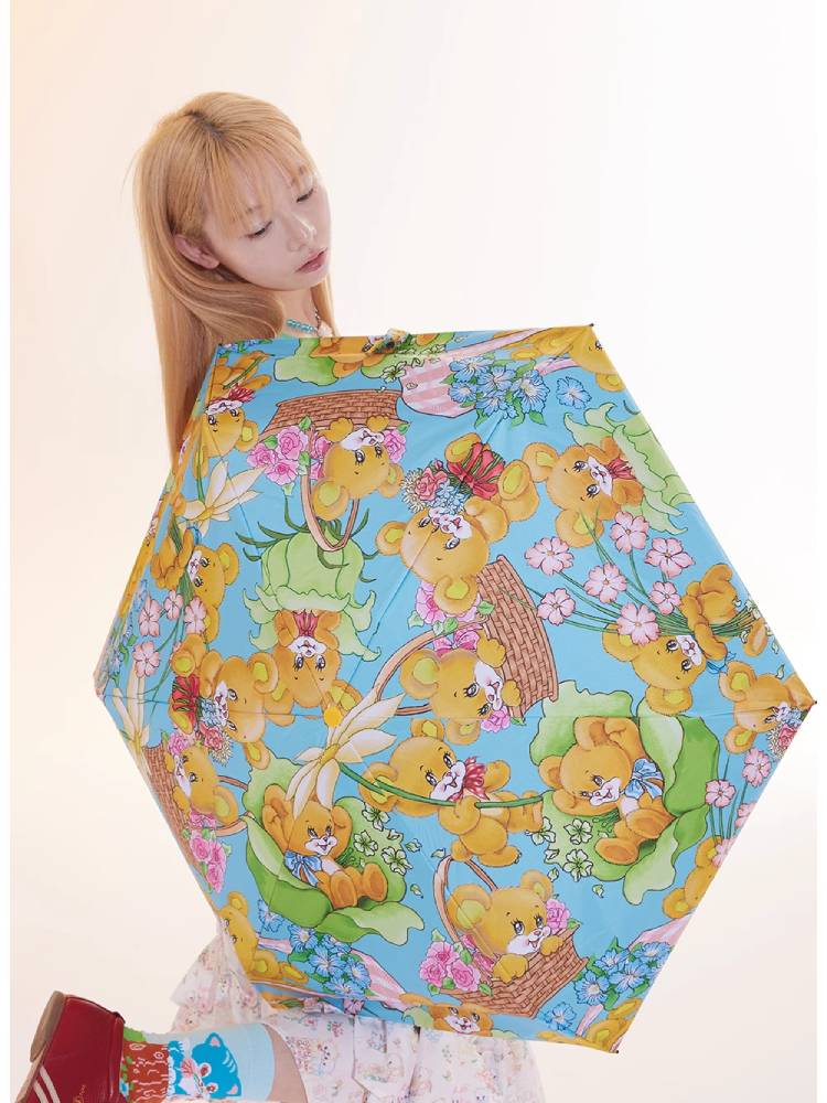 Sunscreen retro bear umbrella【s0000009048】