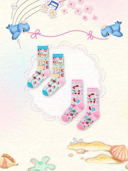 Retro color cotton socks set【s0000009528】