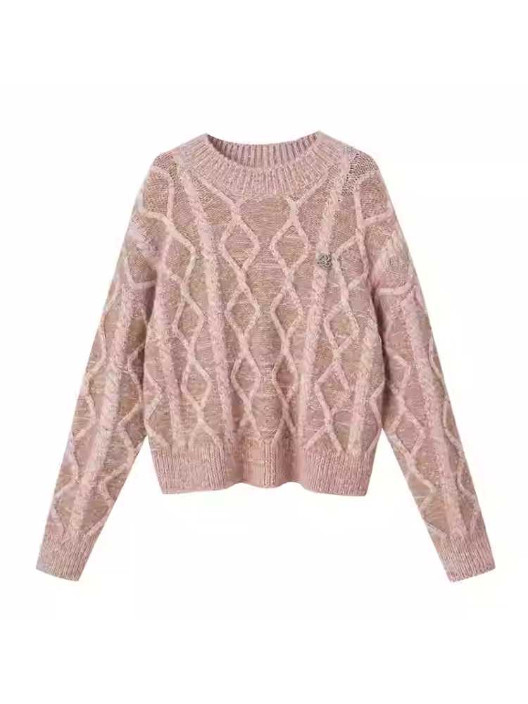 STYLISH CREW NECK KNIT SWEATER [S0000010769]