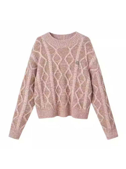 STYLISH CREW NECK KNIT SWEATER [S0000010769]