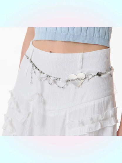 Metal love chain belt【s0000007837】