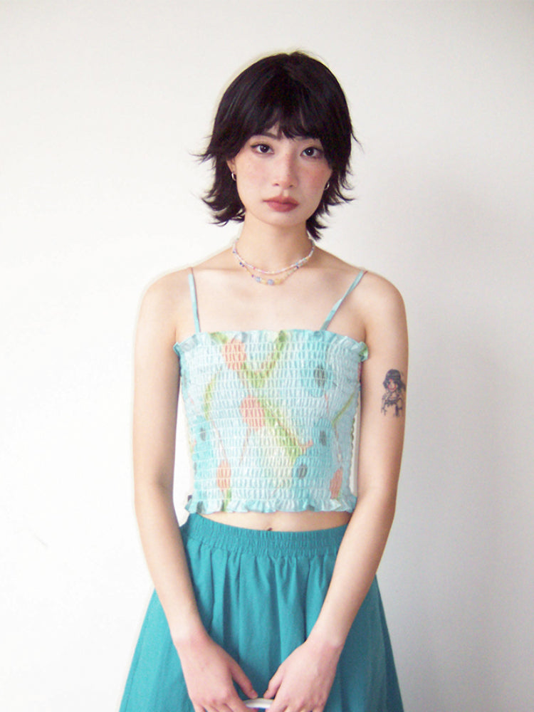 Summer 4-color short camisole【s0000007806】
