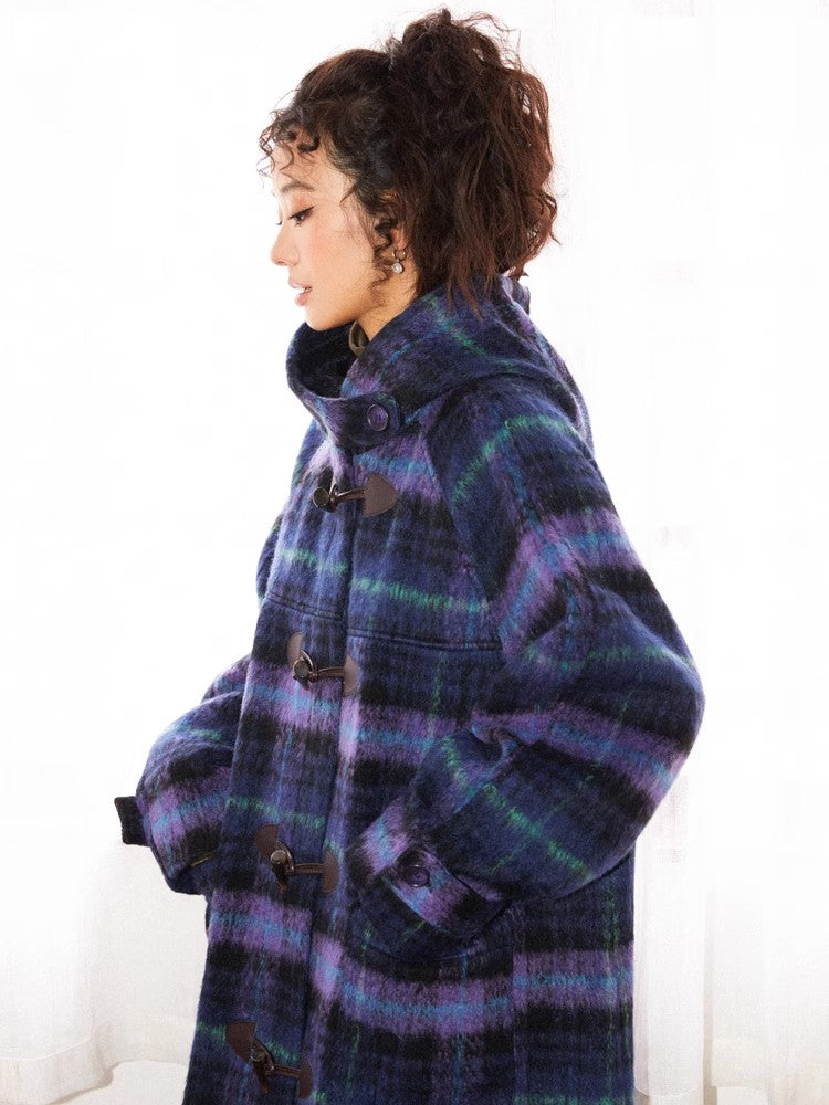 Plaid long coat【s0000010362】