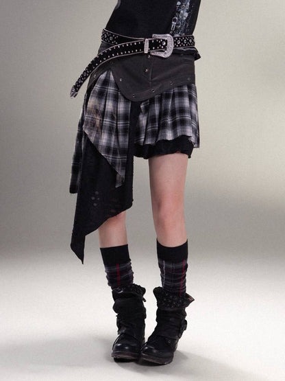펑크 록 주름 스커트 [S0000011455]