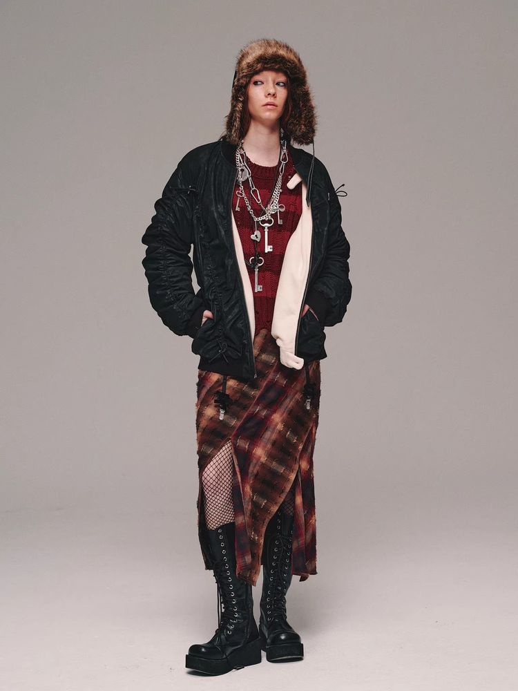 Faux leather reversible jacket【s0000011467】