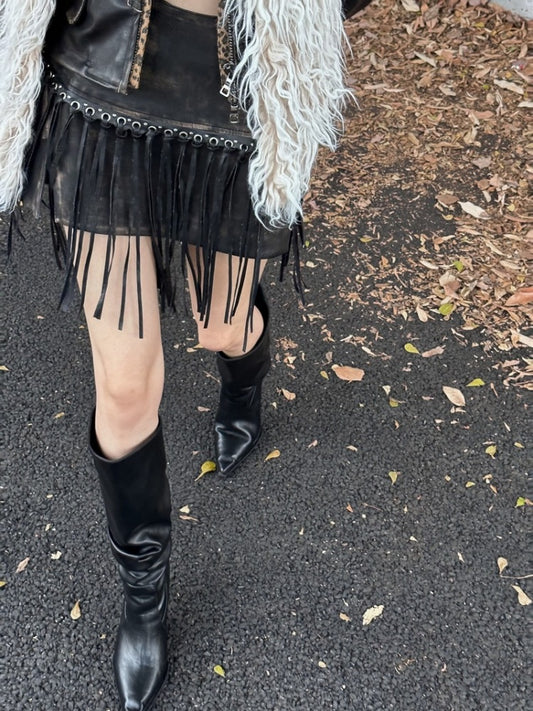 펑크 잔물결 F 링 시트 eatee r minni 스커트 [S0000004170]