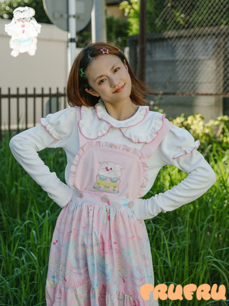 Yume Kawaii Sweets Print Frill Apron Dress【s0000003427】