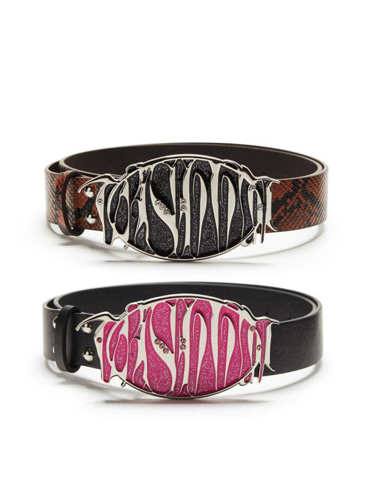 Logo Metal Plate Glitter Diamond Champion Belt【s0000008313】