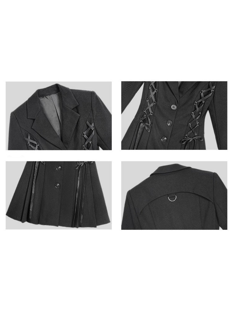 Sweet & Cool Side Lace Up Dress Jacket【s0000003823】