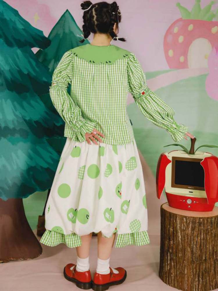 Apple Polka Dots Bud Skirt【s0000007124】