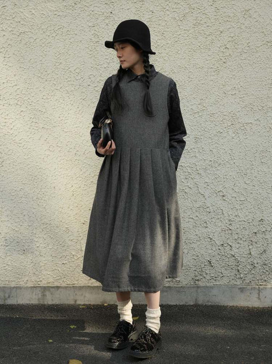 세련된 핀스트라이프 S M L Pocket D Res [S0000006923]