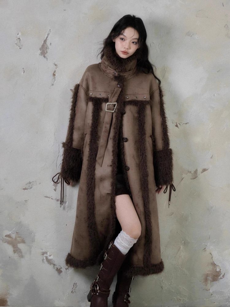 Long lamb thick coat【s0000005549】