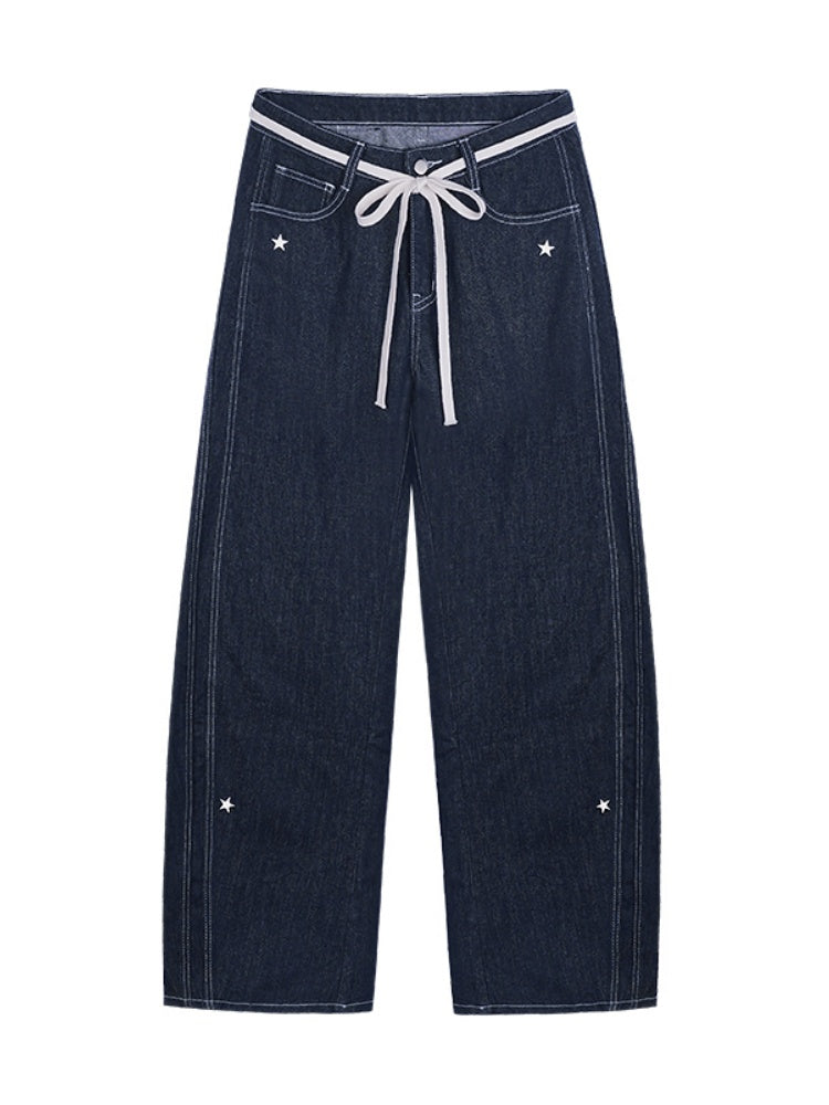 Star Studded Banana Jeans Pants【s0000011928】