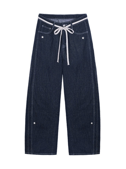 Star Studded Banana Jeans Pants【s0000011928】
