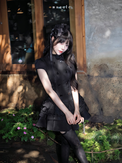 Gothic Lace Double Breasted Dress【s0000016939】