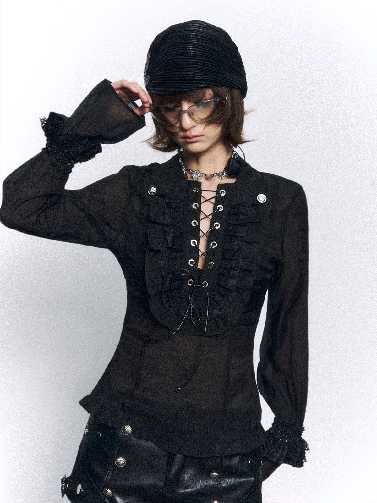 Vintage Strappy Slim Shirt【s0000015963】
