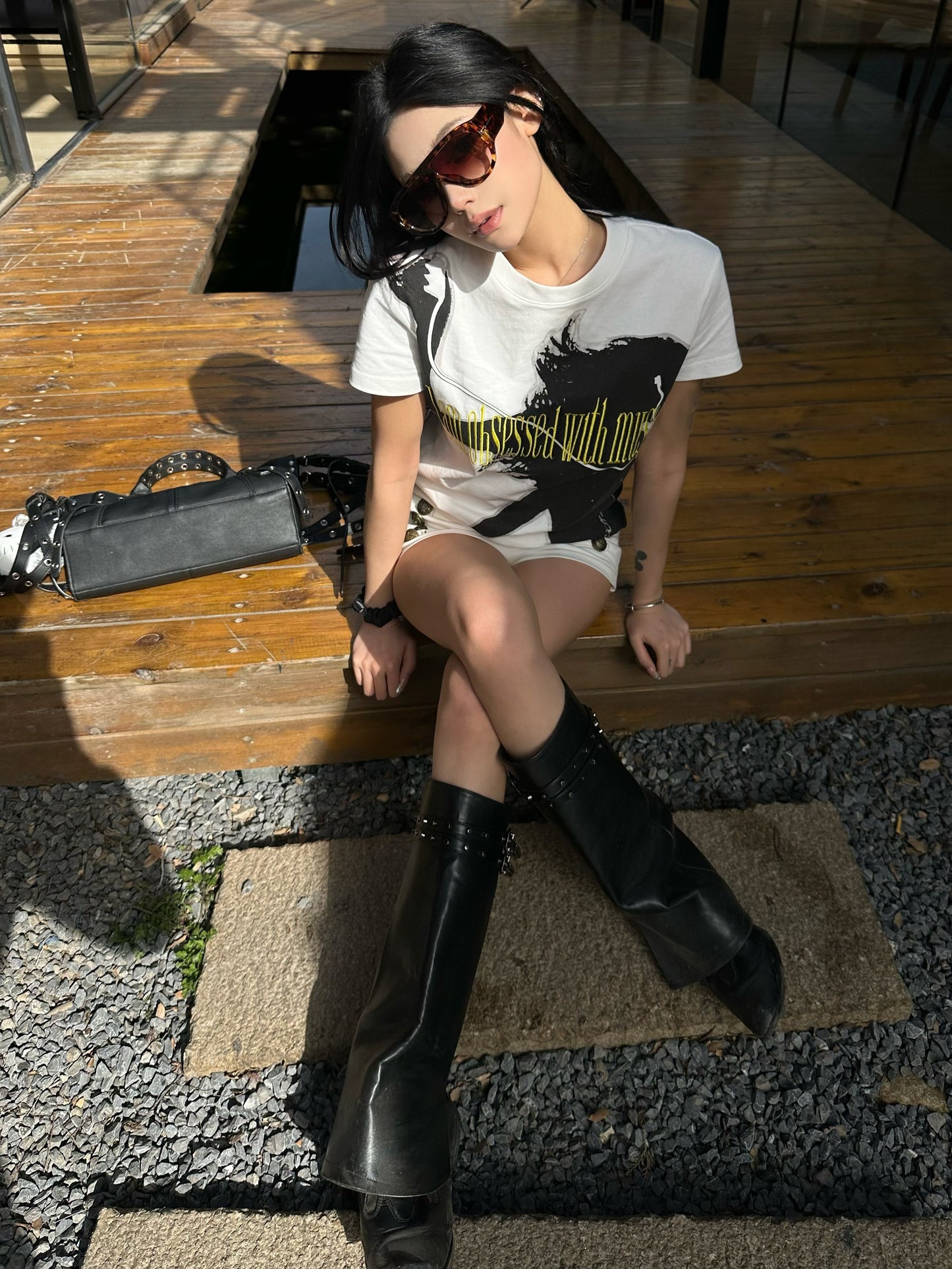 Portrait Embroidery Street Tee【s0000018223】