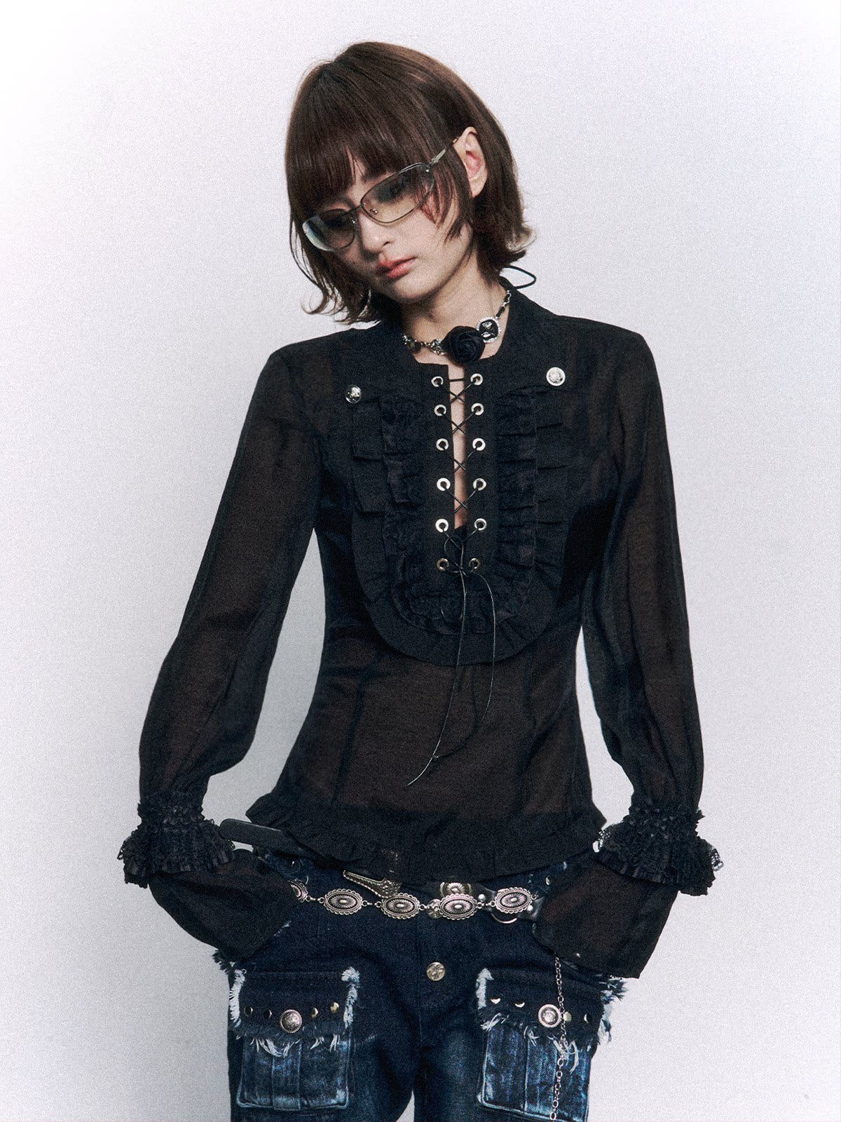 Vintage Strappy Slim Shirt【s0000015963】