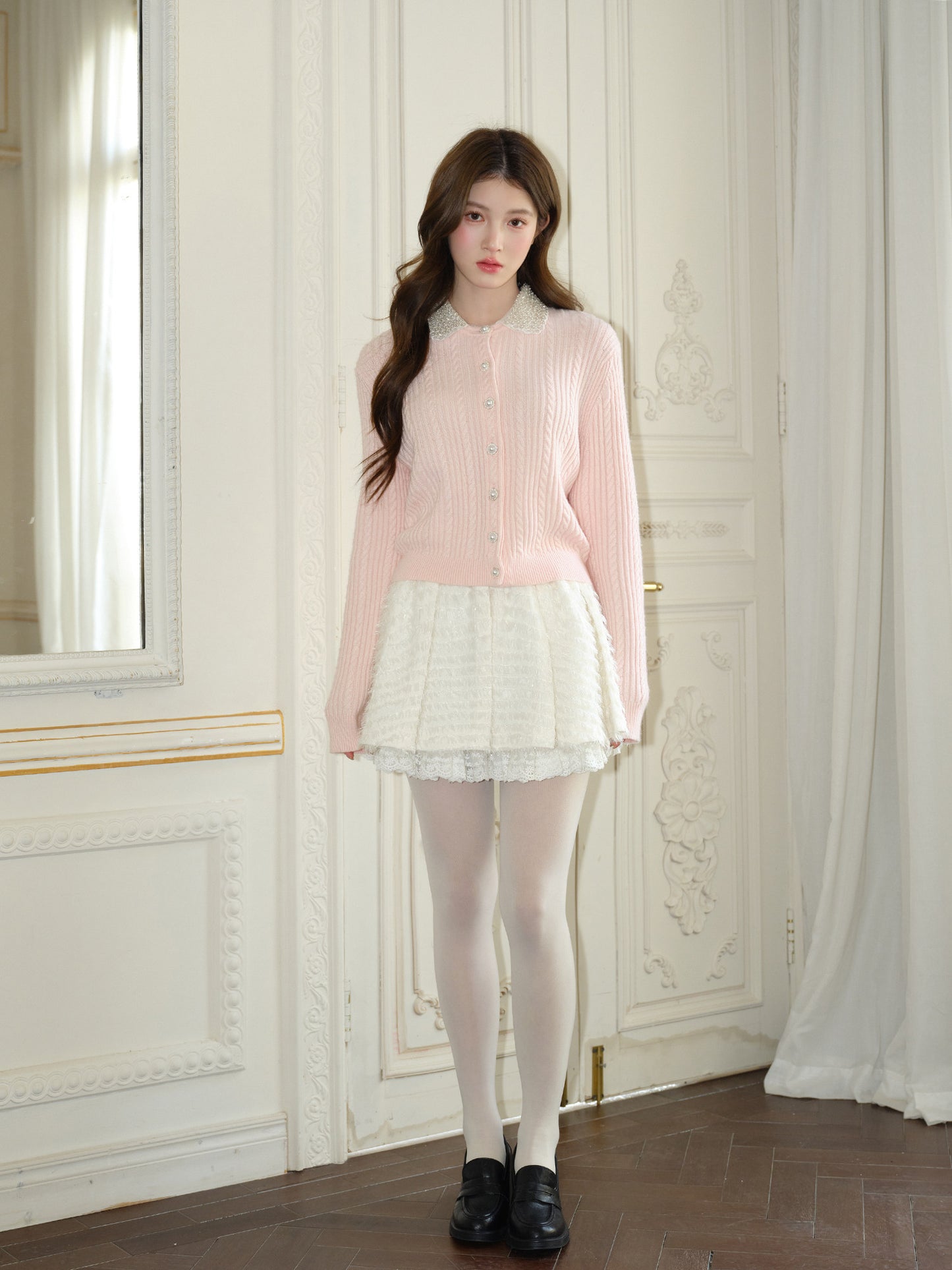 White Tassel Silk Lace Short Skirt【s0000015051】