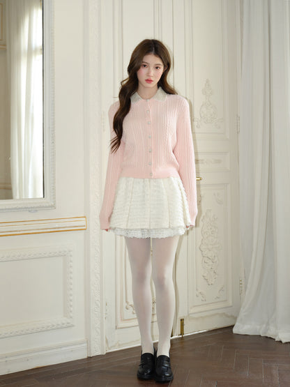White Tassel Silk Lace Short Skirt【s0000015051】